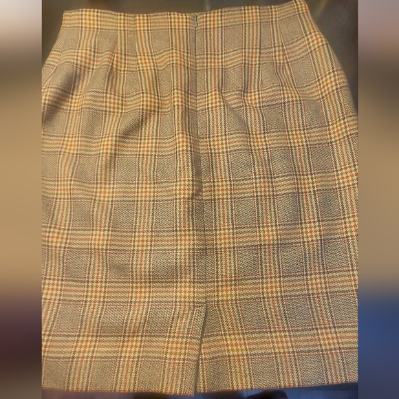 ! Jones New York 100%Wool lined plaid skirt 14 - Picture 2 of 7